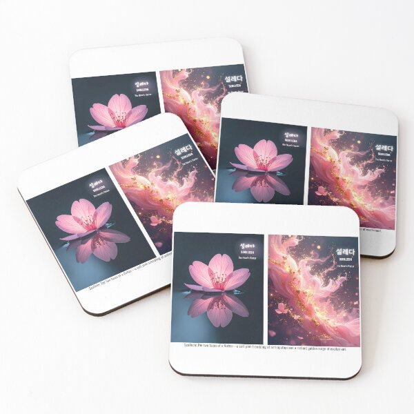 Item preview, Korean Word "Seolleda" (Heart Flutter) – Hangul Typography Art Set designed and sold by ZenHangulArt.