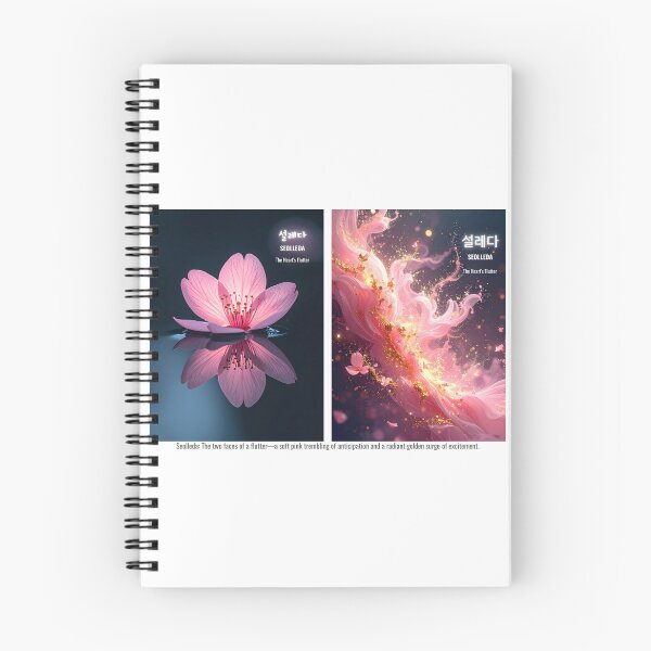 Item preview, Korean Word "Seolleda" (Heart Flutter) – Hangul Typography Art Set designed and sold by ZenHangulArt.