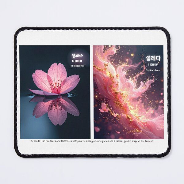 Item preview, Korean Word "Seolleda" (Heart Flutter) – Hangul Typography Art Set designed and sold by ZenHangulArt.