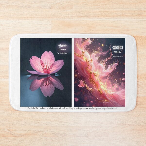 Item preview, Korean Word "Seolleda" (Heart Flutter) – Hangul Typography Art Set designed and sold by ZenHangulArt.
