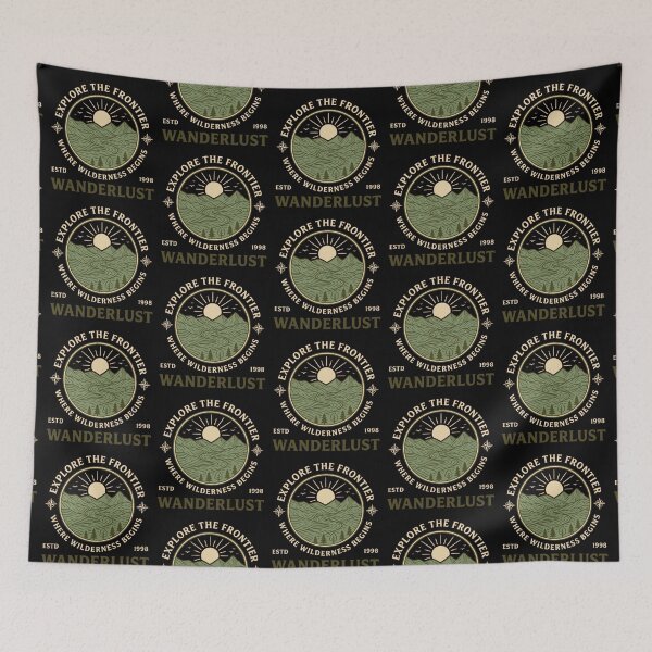 Item preview, Wanderlust – Explore the Frontier Emblem Design designed and sold by Dogandesighn.