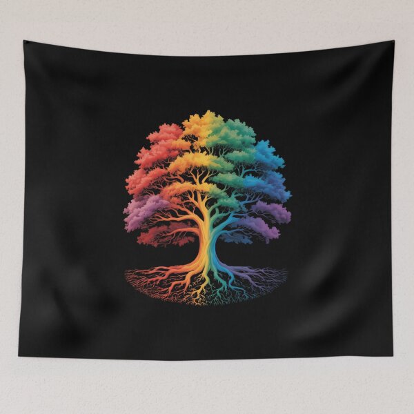 Item preview, Gay Pride Month Tree LGBTQ Ally Rainbow Lesbian designed and sold by FaithAbbott.
