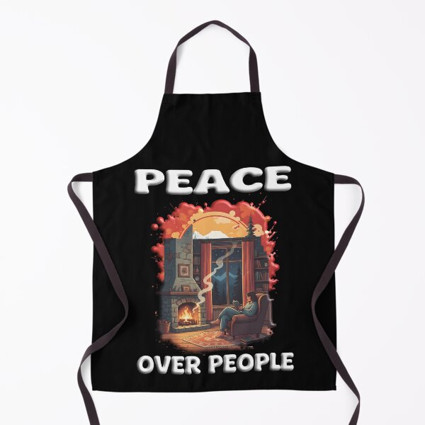 Item preview, Peace Over People Cozy Reading Introvert Book Lover Fireplace Introvert Life Bookworm Library Introvert Vibes designed and sold by Jt41.