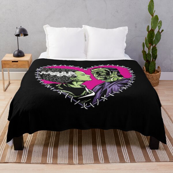 Item preview, Monsters - Frankenstein And Bride - Stitched Heart - Love At First Sight designed and sold by FunPrint.