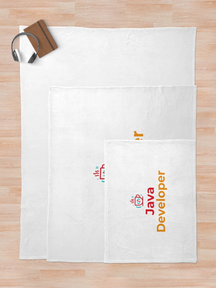 Thumbnail 5 of 6, Throw Blanket, Java Developer Coding Shirt designed and sold by KurtByteStudio.