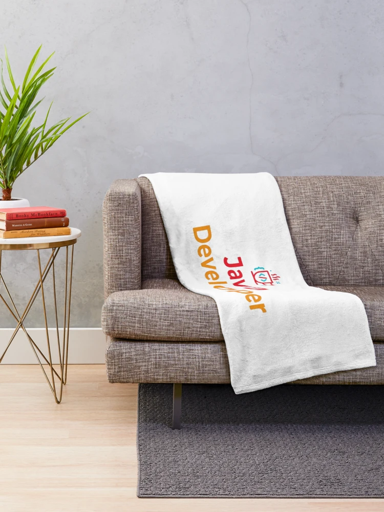 Thumbnail 2 of 6, Throw Blanket, Java Developer Coding Shirt designed and sold by KurtByteStudio.