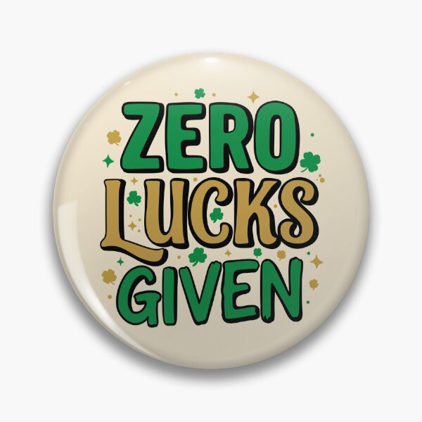 Item preview, Zero Lucks Given – Funny Retro St Patrick’s Shirt designed and sold by Xatutik.art.