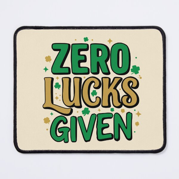Item preview, Zero Lucks Given – Funny Retro St Patrick’s Shirt designed and sold by Xatutik.art.