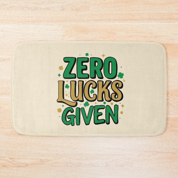 Item preview, Zero Lucks Given – Funny Retro St Patrick’s Shirt designed and sold by Xatutik.art.
