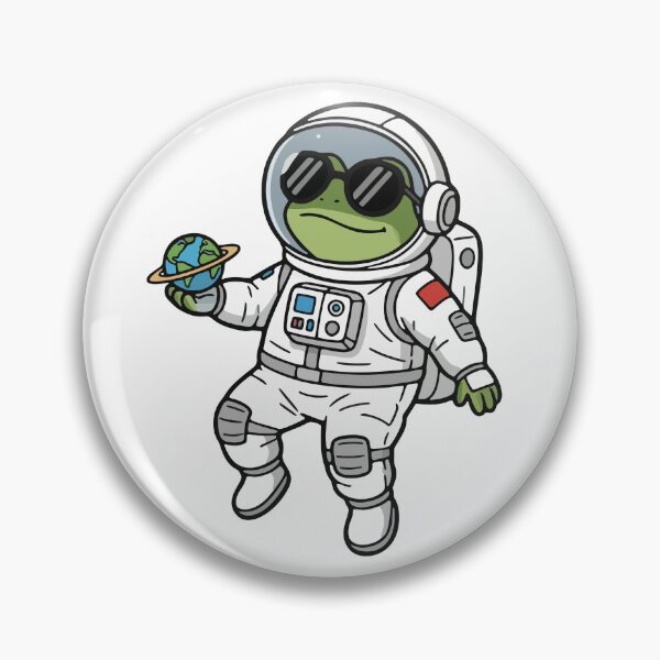 Item preview, Cool Frog Astronaut Holding Earth in Space designed and sold by Floomart.