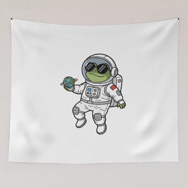 Item preview, Cool Frog Astronaut Holding Earth in Space designed and sold by Floomart.