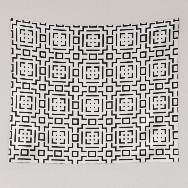 Item preview, Geometric Monochrome Pattern ADG P25.P01.082 designed and sold by Space & Care - Art Deco GeoMetrica.