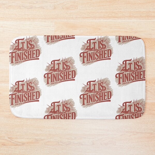 Item preview, It Is Finished Christian Cross Faith Bible Verse Design designed and sold by HahaHandlesHub.