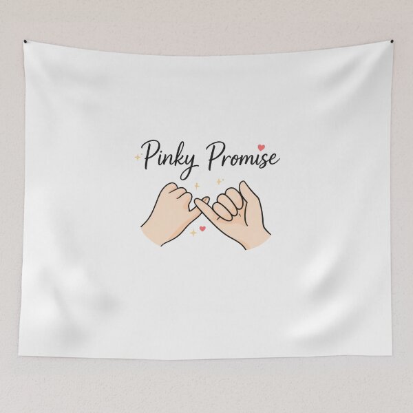 Item preview, Pinky Promise Romantic Couple Design | Love Aesthetic Illustration designed and sold by Lovestickerco.