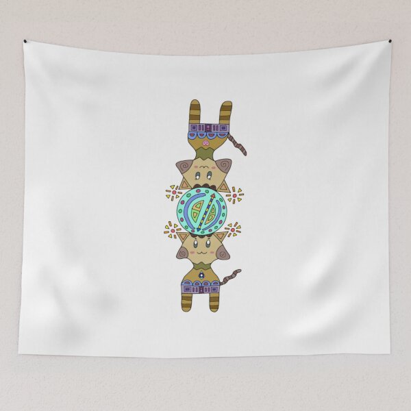 Item preview, Cosmic Tribal Twin Cats Magic Orb Graphic designed and sold by BloomWart.