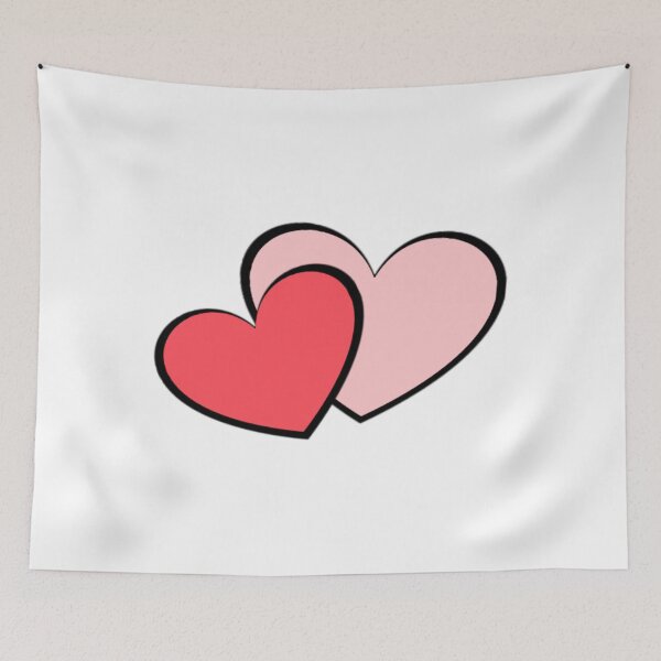 Item preview, Two Interlocking Cute Romantic Hearts Graphic designed and sold by BloomWart.