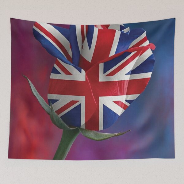 Item preview, Vibrant United Kingdom Union Jack Rose Art designed and sold by DGtaLrtcom.