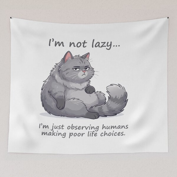 Item preview, Judging Cat Observing Humans Funny Meme designed and sold by rbsh_studio.