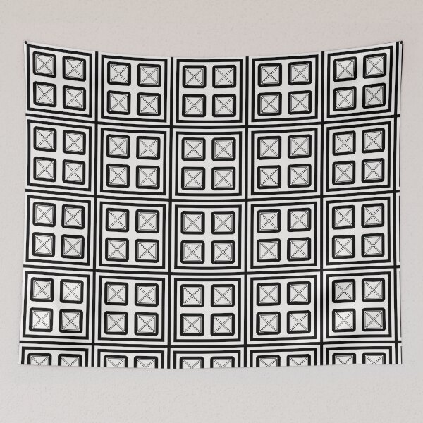 Item preview, Geometric Monochrome Pattern ADG P25.P01.084 designed and sold by Space & Care - Art Deco GeoMetrica.