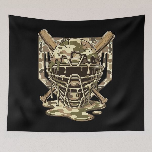 Item preview, Camo Baseball Catcher Helmet Graphic designed and sold by KIROSALS.