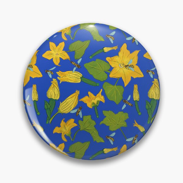 Item preview, Squash Flower and Bees designed and sold by Crafted-Pear.