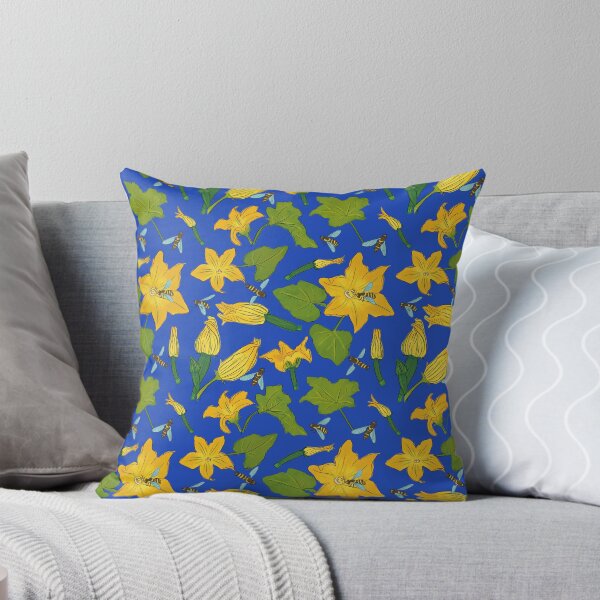 Item preview, Squash Flower and Bees designed and sold by Crafted-Pear.