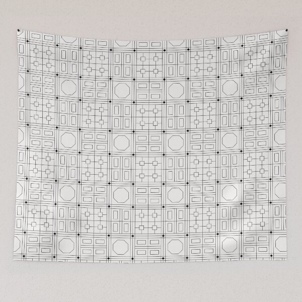 Item preview, Geometric Monochrome Pattern ADG P25.P01.085 designed and sold by Space & Care - Art Deco GeoMetrica.