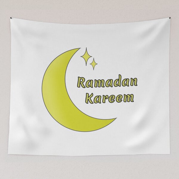 Item preview, Minimalist Ramadan Kareem Crescent Moon And Stars designed and sold by BloomWart.