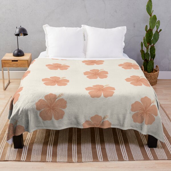 Item preview, Bali Indonesia Minimalist Peach Hibiscus Flower designed and sold by urbanblancprints.