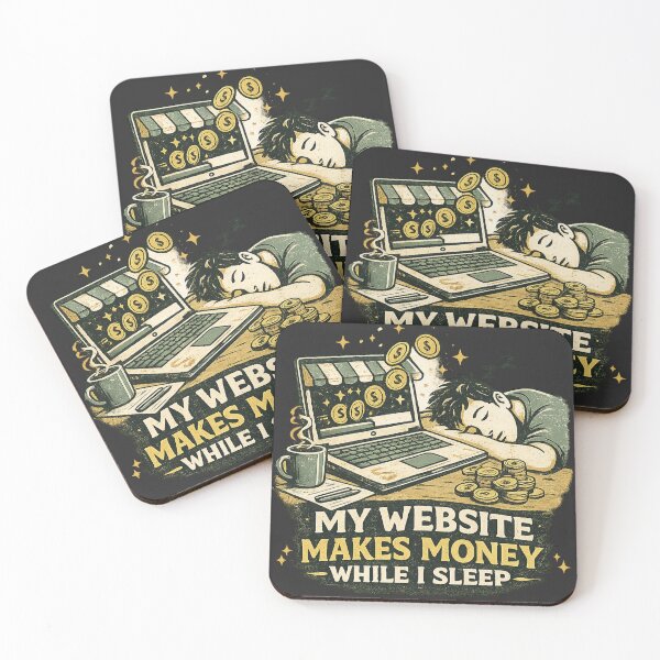 Item preview, My Website Makes Money While I Sleep – Passive Income Humor Design designed and sold by AnimalAirtistry.