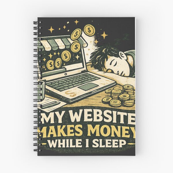 Item preview, My Website Makes Money While I Sleep – Passive Income Humor Design designed and sold by AnimalAirtistry.