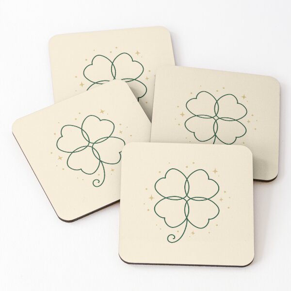 Item preview, Minimalist Shamrock Line Art – Simple Lucky Clover designed and sold by Xatutik.art.