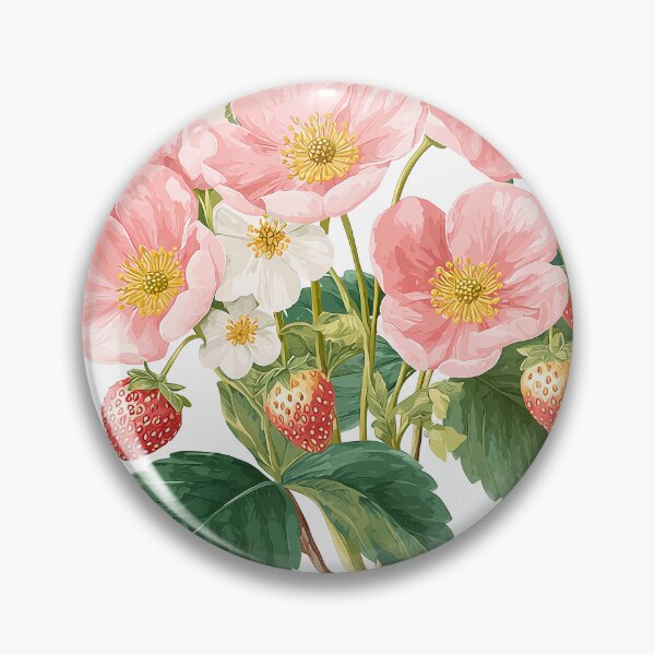 Artikelvorschau, Frühlings-Erdbeerillustration mit frischen roten Beeren entworfen und verkauft von BobaBunny76.