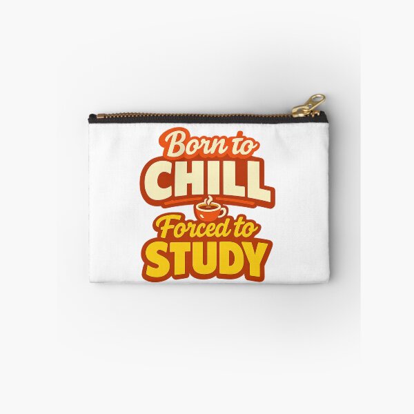 Item preview, Born to Chill Forced to Study Funny Student Quote T-Shirt | Retro Typography Coffee Lover Design designed and sold by Jatin verse.