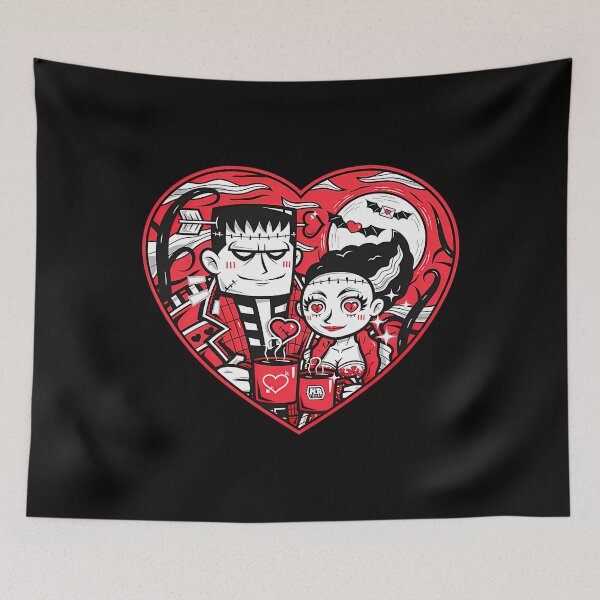 Item preview, Franken-Love Frankensteins Monster And Bride Of Frankenstein Valentines Day designed and sold by RPGEnterprises.