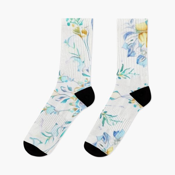 Item preview, Crystal Bloom Garden – Blue & Gold Elegance designed and sold by Colorshow-relax.