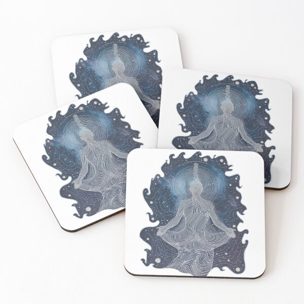 Item preview,  Cosmic Mind Awakening – Psychedelic Spiritual Line Art designed and sold by catcurio.