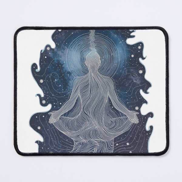 Item preview, Cosmic Mind Awakening – Psychedelic Spiritual Line Art designed and sold by catcurio.