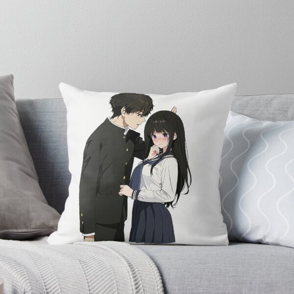 Item preview, Cute Anime School Couple Romantic Love Art designed and sold by tokyoboyart.