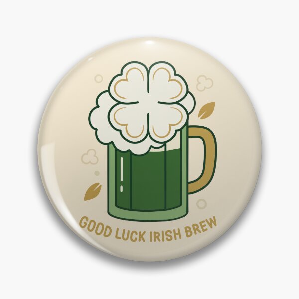 Item preview, Good Luck Irish Brew – Retro St Patrick’s Beer Mug designed and sold by Xatutik.art.