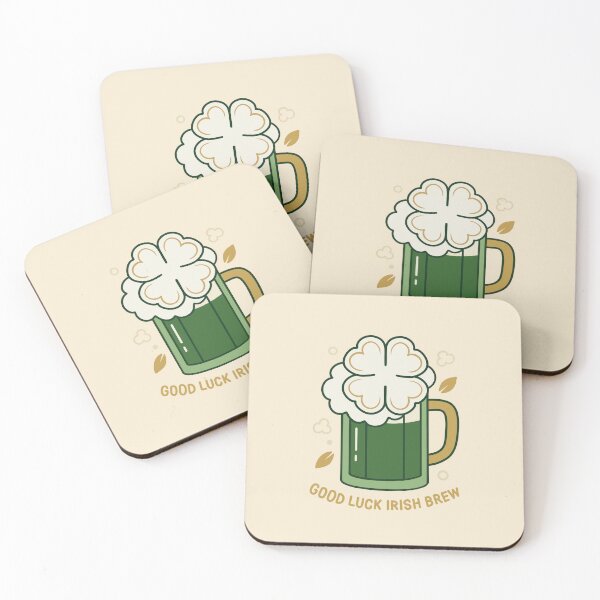 Item preview, Good Luck Irish Brew – Retro St Patrick’s Beer Mug designed and sold by Xatutik.art.