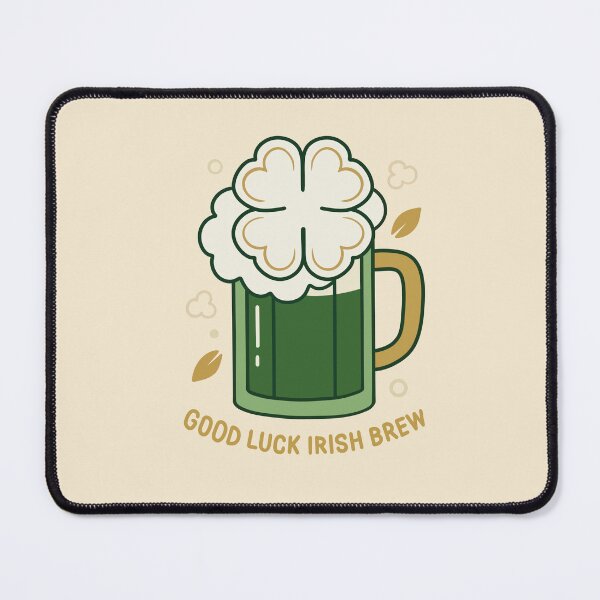 Item preview, Good Luck Irish Brew – Retro St Patrick’s Beer Mug designed and sold by Xatutik.art.