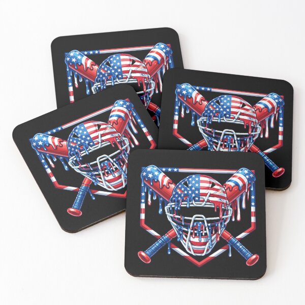 Item preview, Patriotic USA Baseball Catcher Helmet designed and sold by KIROSALS.