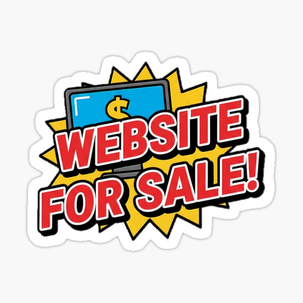 Simply Announcement Red WEBSITE FOR SALE! Sticker