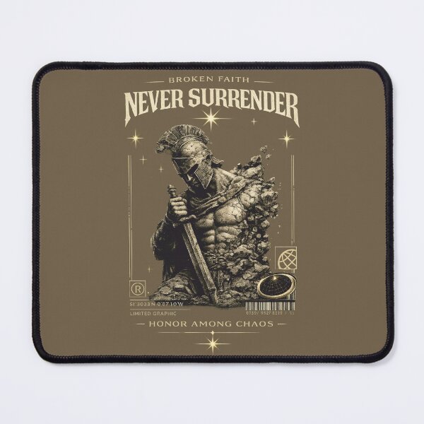 Item preview, never surrender, honor among chaos, aesthetic design designed and sold by SergeyDigital.
