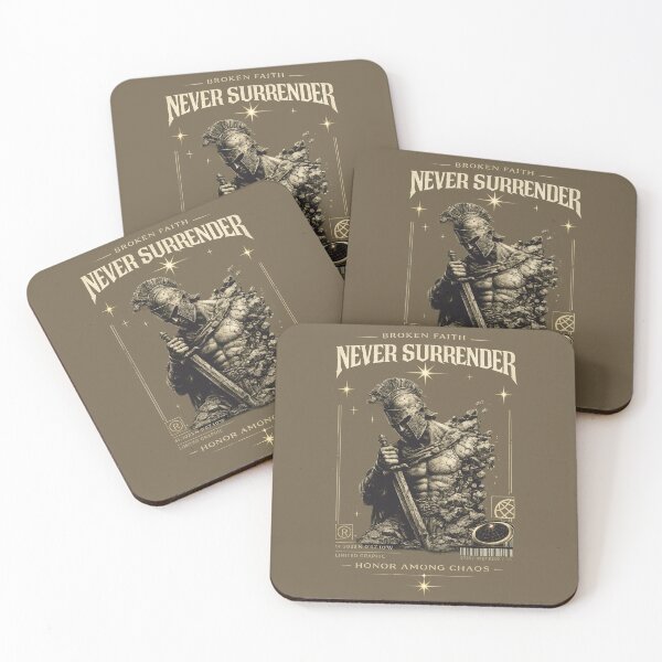 Item preview, never surrender, honor among chaos, aesthetic design designed and sold by SergeyDigital.