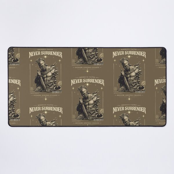 Item preview, never surrender, honor among chaos, aesthetic design designed and sold by SergeyDigital.