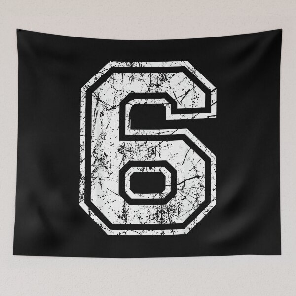 Item preview, Sports Jersey Grunge Number 6 Fan Team Player Birthday designed and sold by KatherynSGardne.