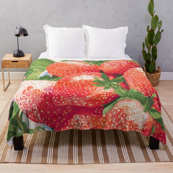 Item preview, Strawberries on Checkered Tablecloth Illustration designed and sold by BobaBunny76.