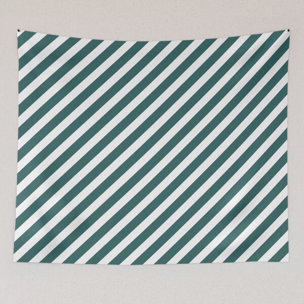 Item preview, White And Teal Diagonal Striped Pattern designed and sold by pattern-archive.